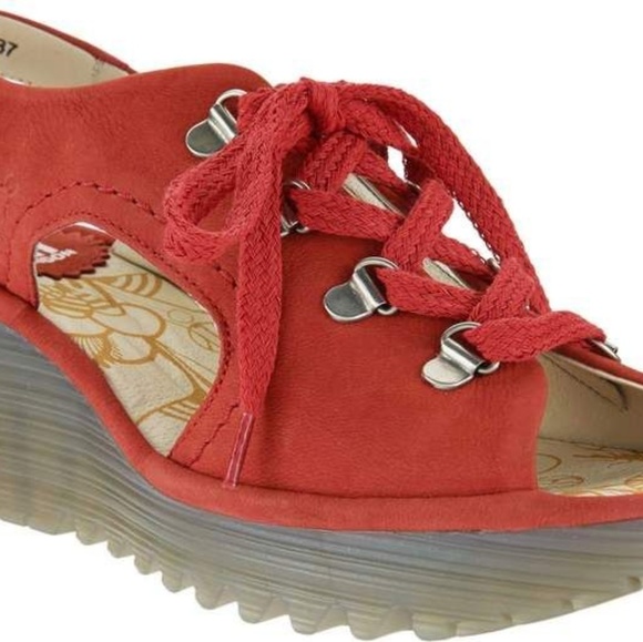 fly london red wedges